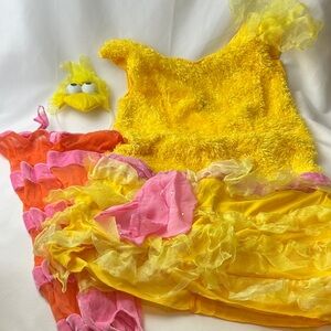 Yellow and Pink Women’s Big Bird Sesame Street Stylish Costume - Medium